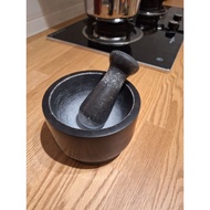 IKEA ADELSTEN Polished Hard Black Marble Mortar and Pestle