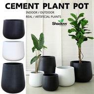  Cement Planter Pot Solid Artificial Plant Pot White Black Indoor Outdoor Real Plant Pot Large Concrete Pot
