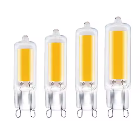 No Flicker G9 6W 9W 12W 15W LED COB Bulb 220V Glass Light Home Chandelier Spotlight Replace 25W 45W 