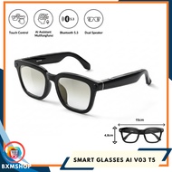 Smart Glasses AI V03 T5 AI Assistant 1080P Hidden Camera Voice Control WiFi Bluetooth