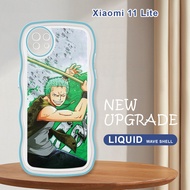 For Xiaomi Mi 11 Lite 5G NE 11 Pro 11T Pro 10T Pro 9T Pro 8 Anime OnePiece Mighty Zoro Casing Fashion Soft Wavy Cover Shockproof Cellphone Protection Phone Case