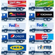 RMZ Scania Toy Car Truck Cargo Box Courier JNE the Fast Wahana Fedex Castrol Cargo Jagat Diecast