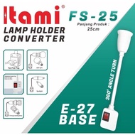E27 Lamp Converter Fitting Plus Itami FS-25 Lamp Holder Switch E 27 Converter Fitting