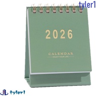 TYLER1 2026 Small Desk Calendar, Month Date Display English Horse Year Calendar, Portable Coil Bindi
