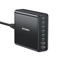 Rocoren 200W เครื่องชาร์จ USB C 8-พอร์ตเครื่องชาร์จตั้งโต๊ะ USB แท่นชาร์จ C สำหรับ MacBook Pro/ Air