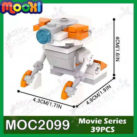 MOC2099 39PCS Movie T3-M4 Robot MOC Building Blocks DIY Interstellar Sci-Fi Astromech Droid Models A