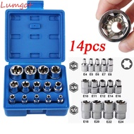 MERY 14PCS/Set Hexagon Socket Nut Socket, E4-E24 With Storage Box Wrench Head Star Socket Set, Versa