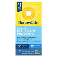 Renew Life, Ultimate Flora Extra Care Probiotic, 50 Billion Live Cultures, 30 Vegetarian Capsules