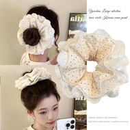 Lace Hair Accessories Bands High Elasticity Long-Lasting Large Size Cute For Women Scrunchie Demat