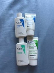 CeraVe Skincare Travel Set - Moisturizing Lotion, Cream, Cleanser