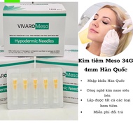 [Spa] Combo of 10 meso needles 34G 4mm VIVARO Korea for meso injection, PRP, essence injection for h