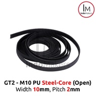 GT2 Timing Belt 10mm PU Steel Core Belt Open Type Width 10mm Pitch 2mm