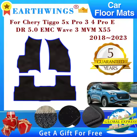 For Chery Tiggo 5x Pro 3 4 Pro E DR 5.0 EMC Wave 3 MVM X55 2018~2023 Car Floor Mats Footpads Carpets