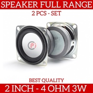 Set of 2 Pcs Speakers 2 Inch 4 Ohm 3W 3 Watt Full Range Audio Loudspeaker