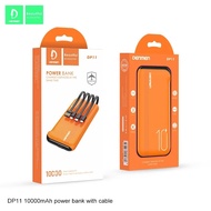 DENMEN DP11 Power Bank 10000mAh with 4 Cable Universal Powerbank 2.1A Quick Charge