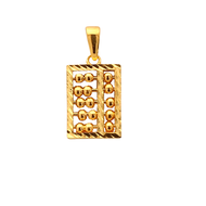 TAKA Jewellery 999 Pure Gold Pendant Abacus