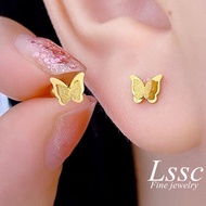 Anting Titanium Butterfly Stainless Steel Earring for Women Subang Telinga Anti Karat Fashion Access