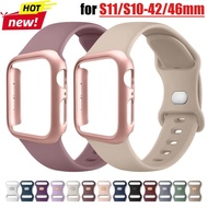 PC Case+Silicone Strap for Apple Watch S11 42mm 46mm Series 10 42/46mm IWatch Series 11 10 42/46mm