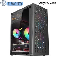 【E-WOITD】 เคสกระจก DIY ใส atx itx ไมโคร atx itx เคสคอมพิวเตอร์เดสก์ท็อปกระจกเคสคอมพิวเตอร์ HDD + SSD