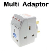 3 WAY MULTI PLUG/ ADAPTOR/ SOCKET with LED Light Switch