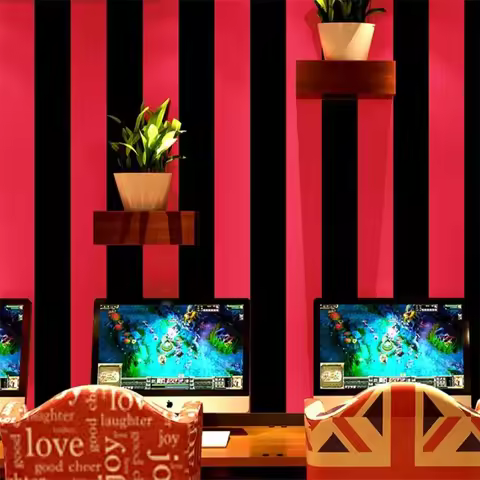 high-end Internet cafe wallpaper karaoke special vertical stripes clothing beauty salon fashion mode