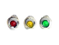 10mm LED 指示燈 Pilot Lamp 12V 24V Red Green Yellow 孔 8mm 紅 黃 綠