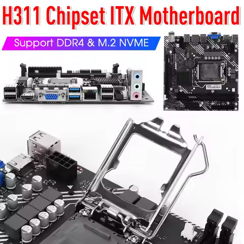 H311 Chipset ITX Motherboard DDR4 + M.2 NVME Upgrade Mainboard Compatible with LGA 1155 Intel CPUs L