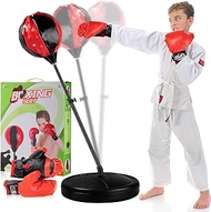 Skylety Punching Bag Set for Kids with Boxing Gloves Boxing Bag Hand Pump Adjustable Height Stand Boxing Toy Gift for 4-9 Years Old Boys and Girls
