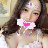 American Disco Electronic Music Festival Flashing Pendant edm edm kandi Finished Product Love Wings 