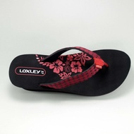 Sandal Wanita Loxley FLORETTA hitam - merah