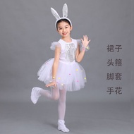 Children Bunny Performance Costume Bunny Costume Bunny Dance Gauze Skirt Hat Children Bunny Performa