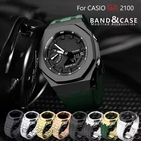 Gen4 Casioak Modification for G Shock GA2100 GAB2100 Mod Kit Stainless Steel Metal Case Bezel Frame 