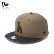 New Era 59FIFTY Los Angeles Dodgers Grosgrain 2-Tone Navy Visor Olive Fitted Cap