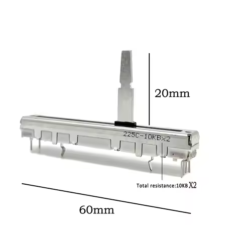 1pcs Original Travel RS45 Series Straight slip potentiometer 10KB×2 DCV1024 Total length 60mm DDJ-SB