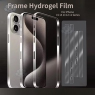 【Side TPU Hydrogel Film】For iPhone 15 Pro Max 14 13 12 11 Pro Max Plus Mini Frame Protective TPU Hydrogel Film Ultra-thin Sticker Clear Matte Phone Side Film (Not Phone)