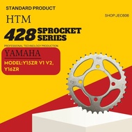 HTM 428 Y15 V1 V2 Y15ZR Y16 Y16ZR FZ150 REAR SPOCKET STEEL CHROME YTZ5S YTZ5 YTZ6V YTZ7S YTX7A YTX9A