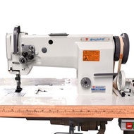 mesin jahit jarum 2 walking foot SHUNFA SF-20606Mesin Jahit Kulit Walking Foot Jarum Dua Industrial