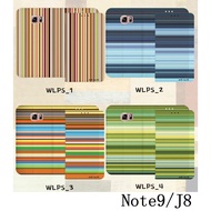 Korean Stripe Geometric Leather Case Samsung Note9 J8 A60 A40s A70 A20 Case