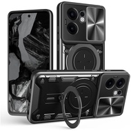 Shockproof Magnetic Holder Casing For OPPO Reno 14 Pro 14F 4G 5G 2025 phone Cover For Reno14 Reno14P