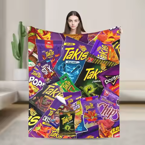 Blanket Super Soft Takis Chili Chips Blanket Quality Super Soft Bedding Throws Winter Camping Home D