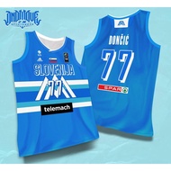 FREE CUSTOMIZE OF NAME AND NUMBER LUKA DONCIC SLOVENIA BLUE Fiba Jersey Basketball Jersey
