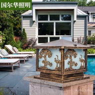 Jualan Terus Kilang Zhongshan Guzhen Die-cast Aluminium Square Pillar Lamp Lampu Tiang Taman Luaran 