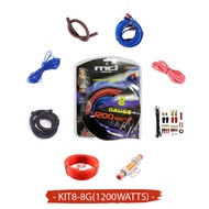 Car Amplifier Wiring Kit 4GA 8GA Audio Subwoofer AMP Fuse Holder Wire Cable 1500W 1200W