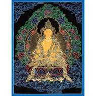 光明的地藏菩薩唐卡 體現慈悲與智慧