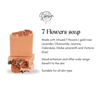 Sabun Aura 7 bunga / 7 Flower handmade soap 100g ( Moisturize & soothe skin) Natural soap | Sabun Or