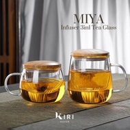 3in1 Glass Tea Cup With Wooden Lid And Tea Strainer Glass Cup Tea Strainer Cup Mug With Infuser Tea 