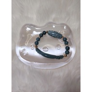 [READY STOCK] Elegant Handmade 9 Eye Dzi Blue Water Wuji Jadeite bracelet