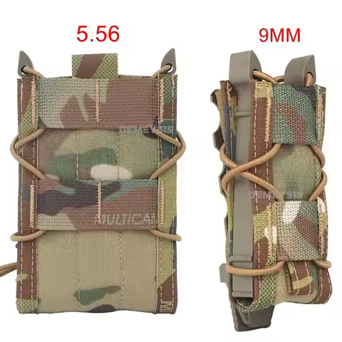 9MM 5.56 Magazine Pouches Tactical AK AR M4 AR15 Single Magazine Bag Rifle Pistol Molle Mag Holster 