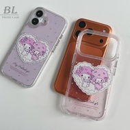 Girl Heart Transparent Pink Cute Shock-Resistant Case Suitable For iPhone 17 16 15 14 13 Pro Max i15