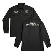 KEMEJA CIVIL ENGINEERING LONG-SLEEVED WORKSHIRT WITH COMPUTER EMBROIDERY